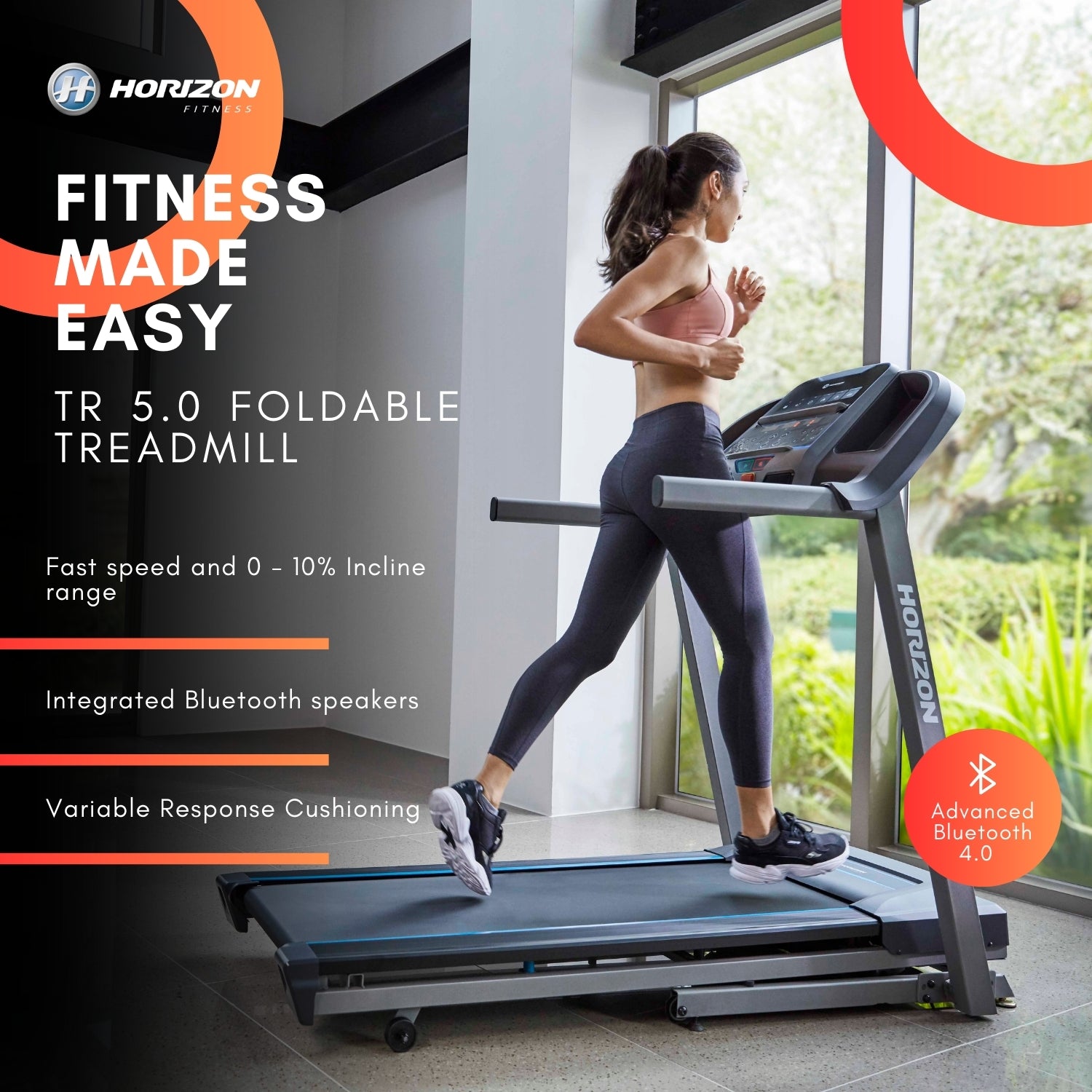 Grade B - Horizon TR 5.0 @Zone Treadmill - uk.johnsonfitness.com