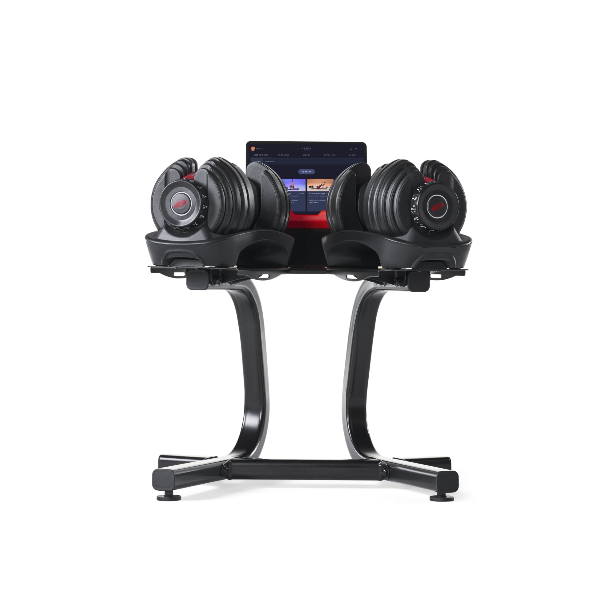 BowFlex 552i Adjustable Dumbbells (Pair) with BowFlex Media Stand