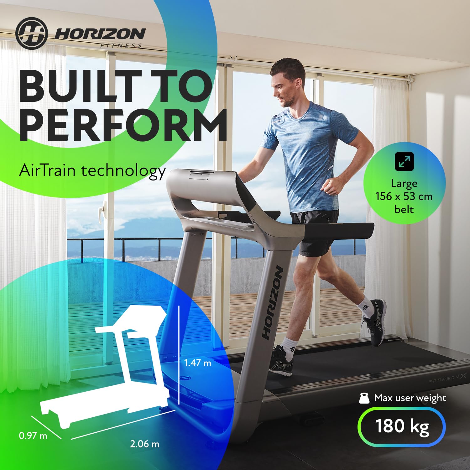 Horizon Paragon X @Zone Treadmill - uk.johnsonfitness.com