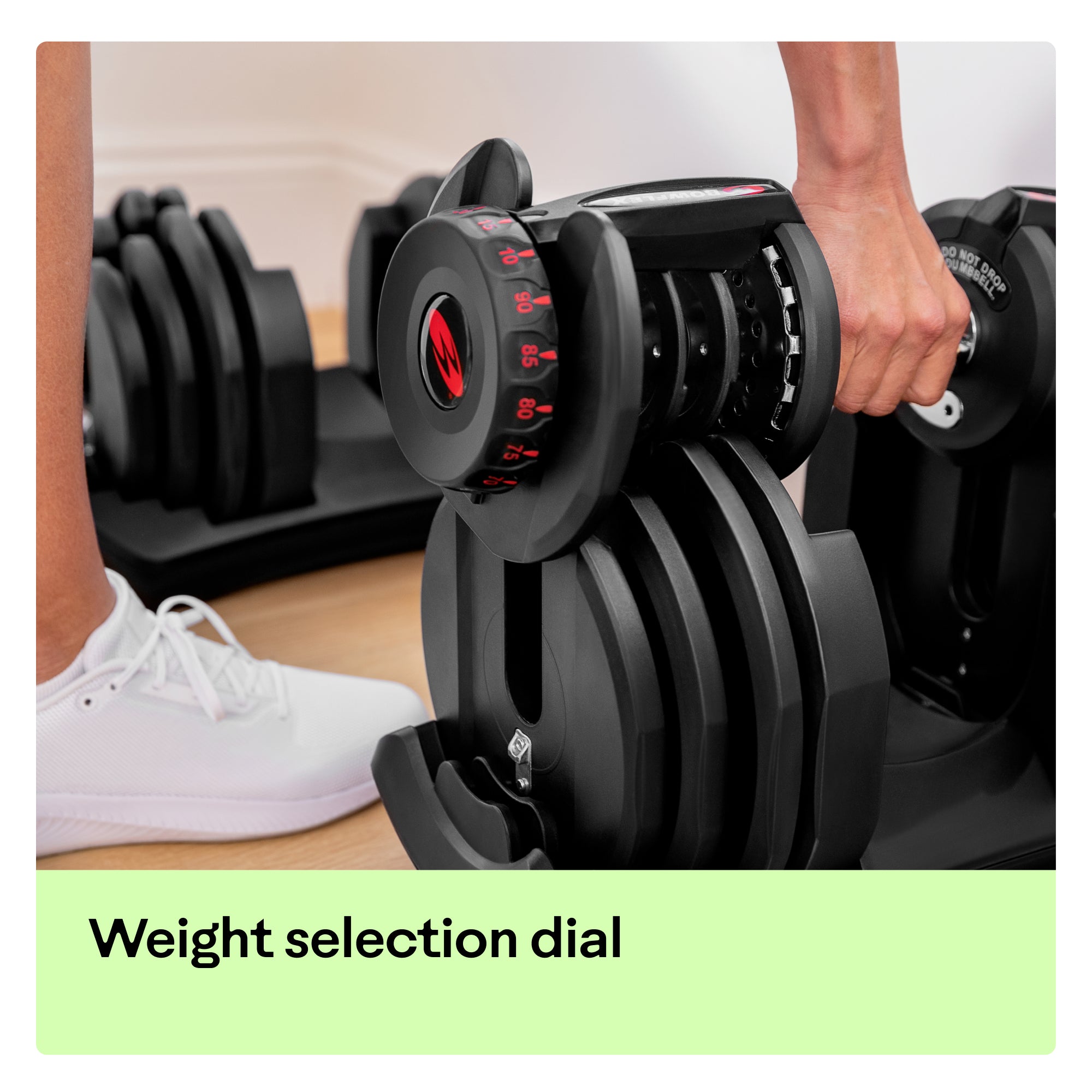 BowFlex 1090i Adjustable Dumbbell Pair with BowFlex Stand