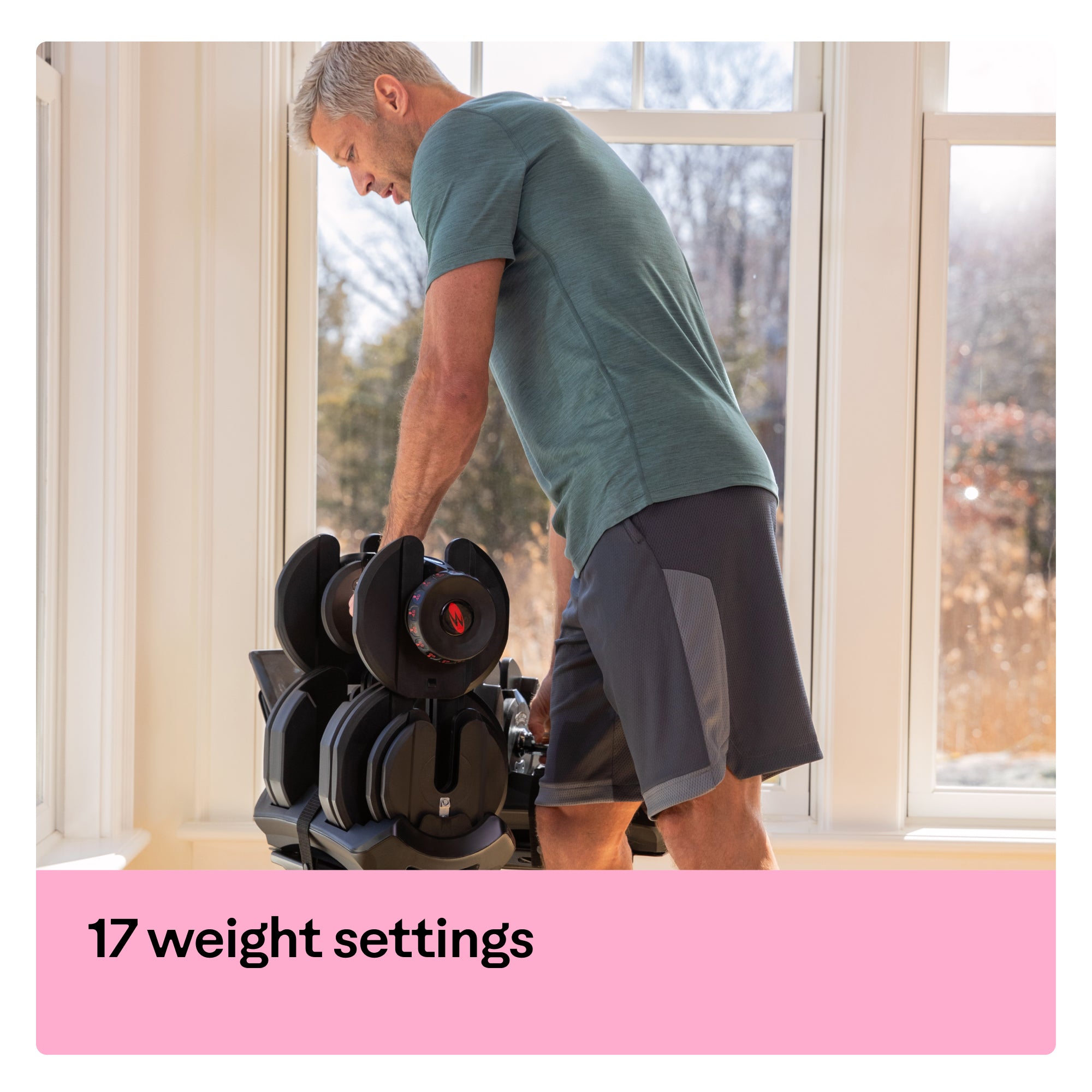 BowFlex 1090i Dumbbell Pair with BowFlex Stand