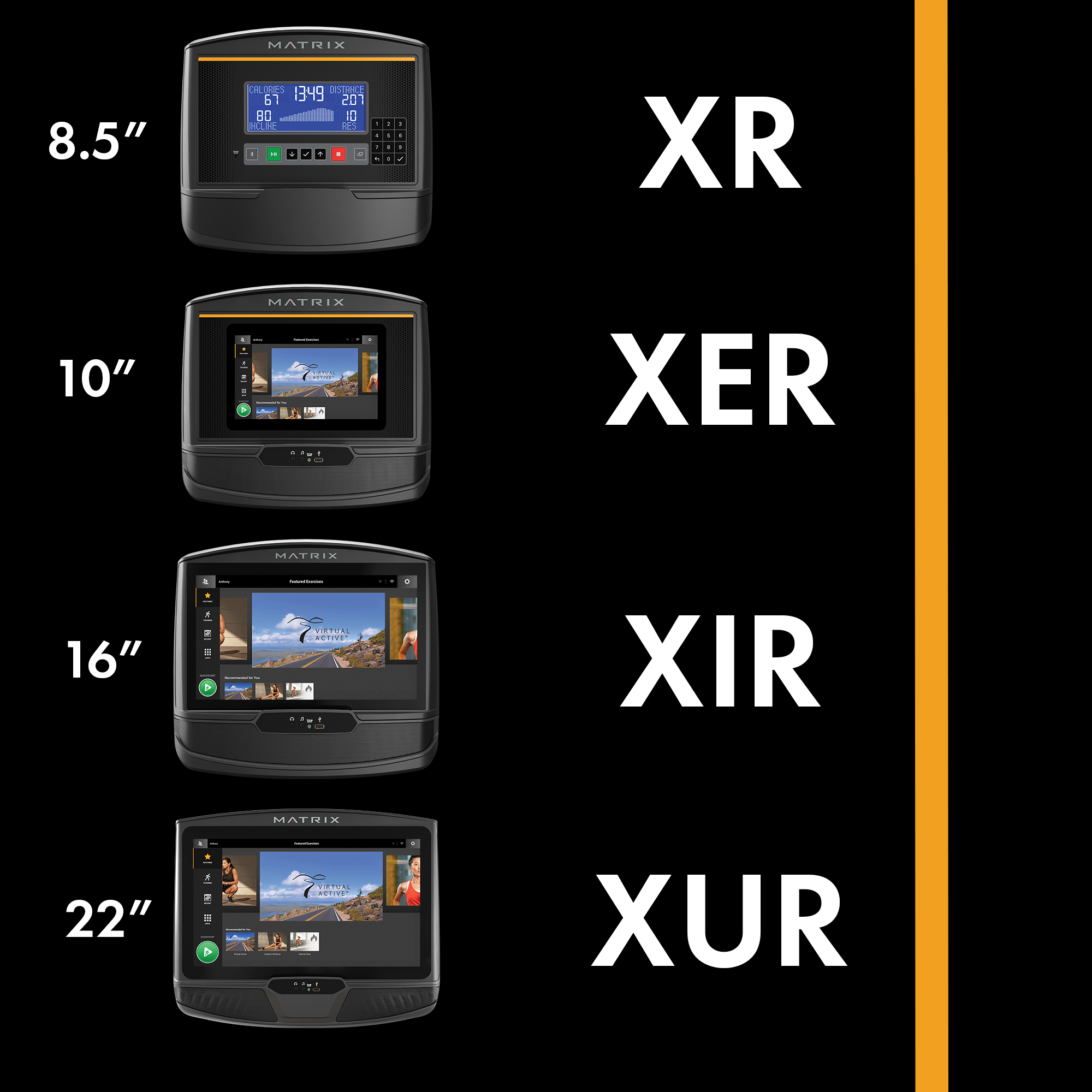 Matrix U50 Upright Cycle with Console Options (XR, XER, XIR, XUR) - uk.johnsonfitness.com