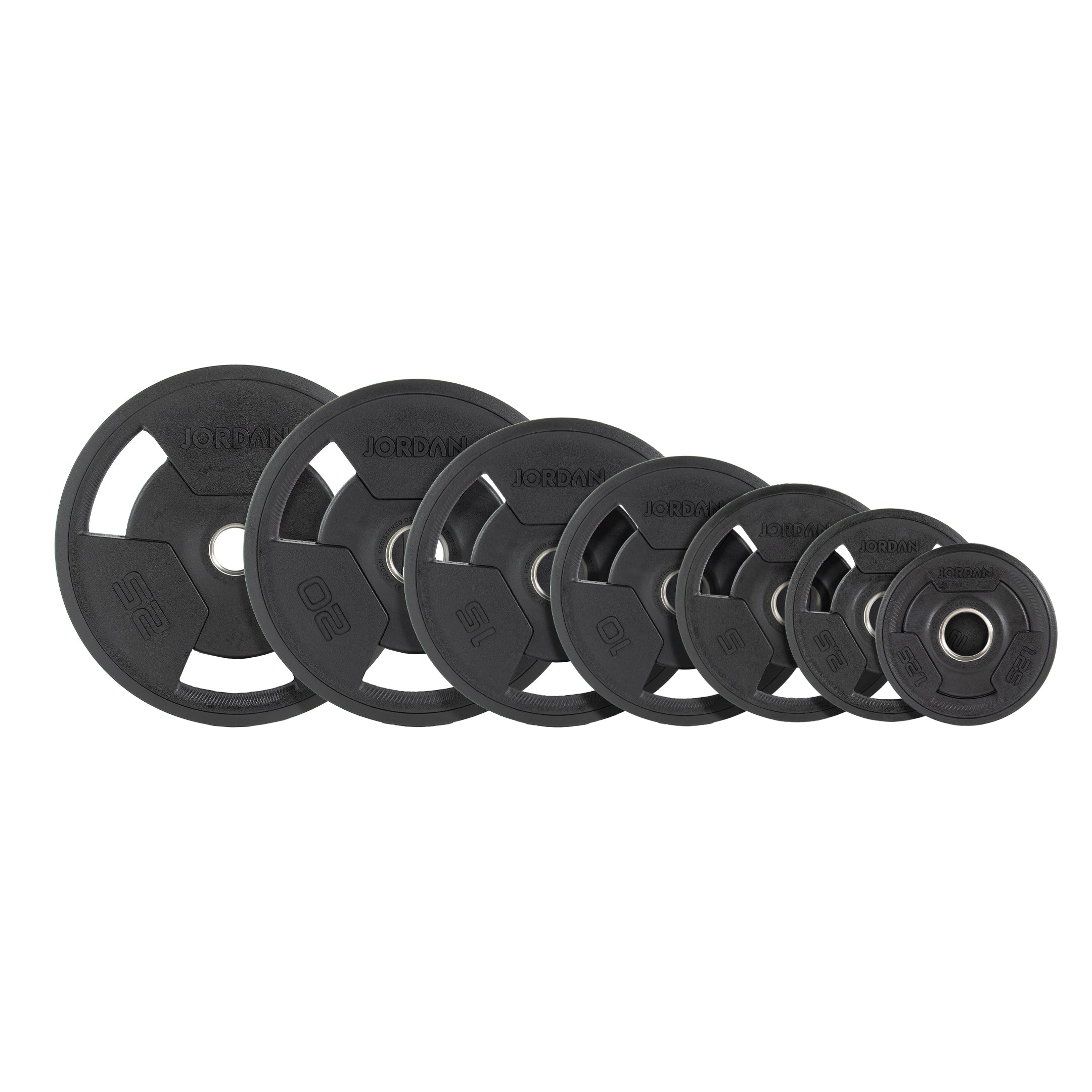 Jordan Fitness Rubber Tri-Grip Olympic Plates - uk.johnsonfitness.com