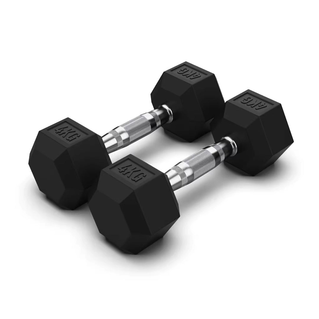 Jordan Hex Rubber Dumbbell Pair - uk.johnsonfitness.com