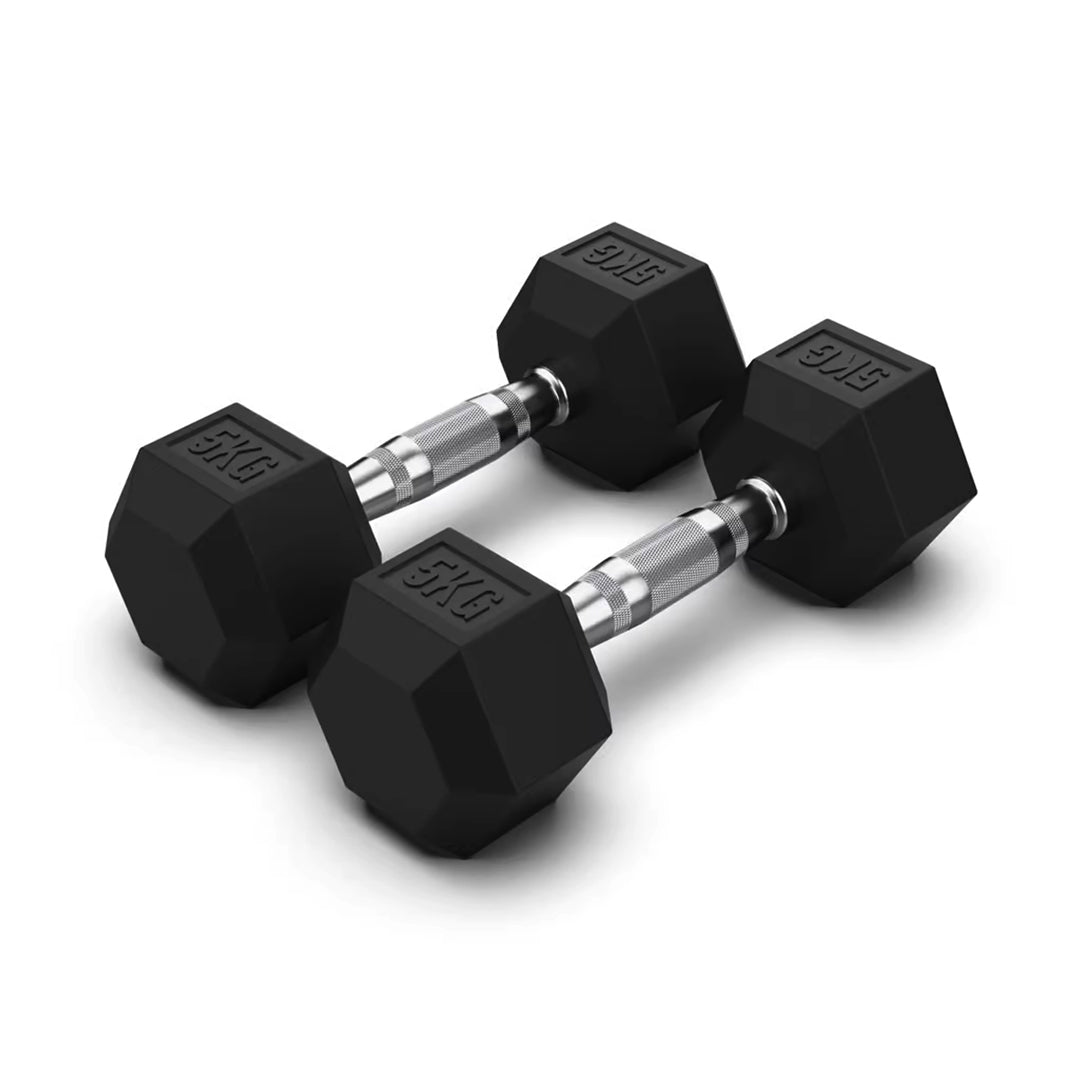 Jordan Hex Rubber Dumbbell Pair - uk.johnsonfitness.com
