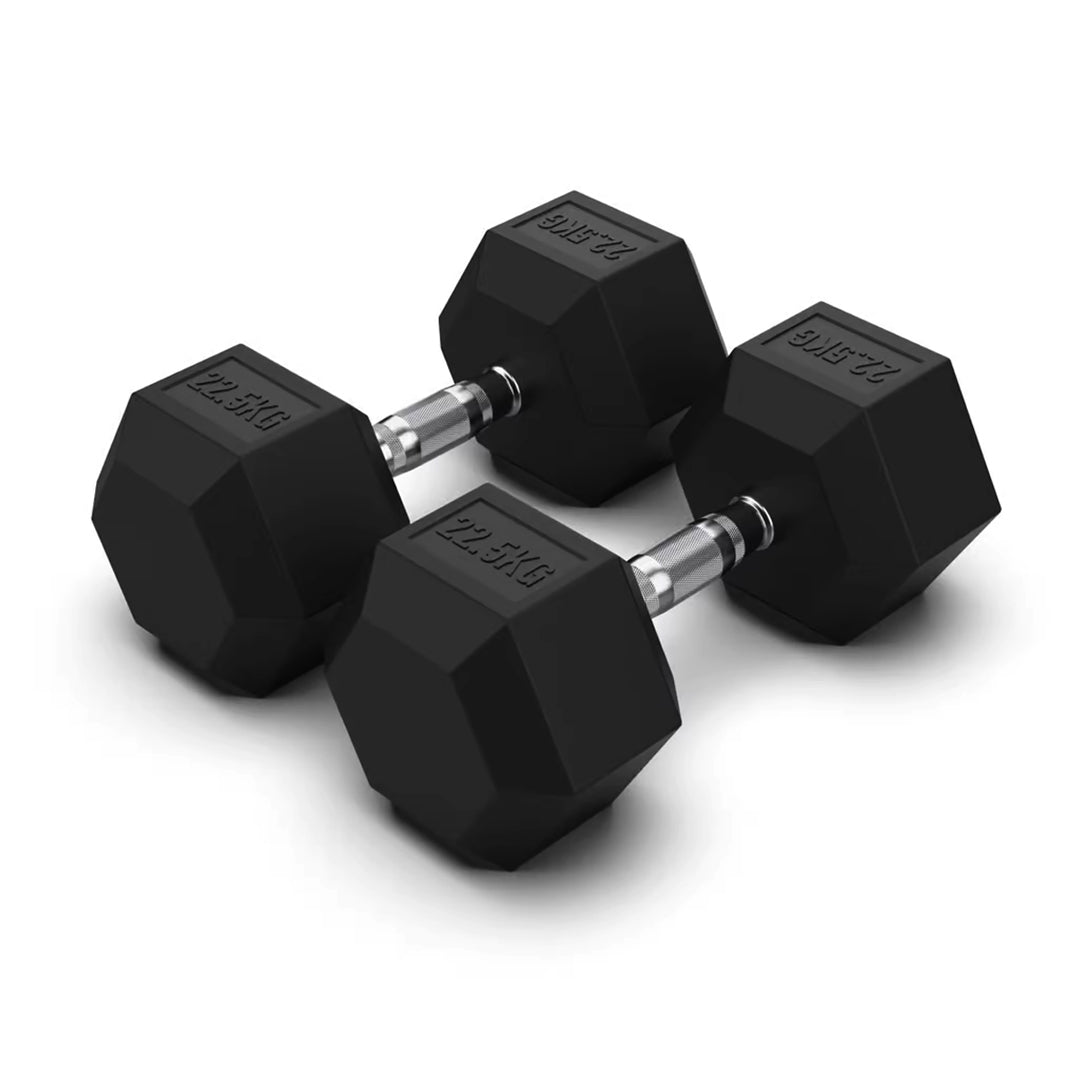 Jordan Hex Rubber Dumbbell Pair - uk.johnsonfitness.com