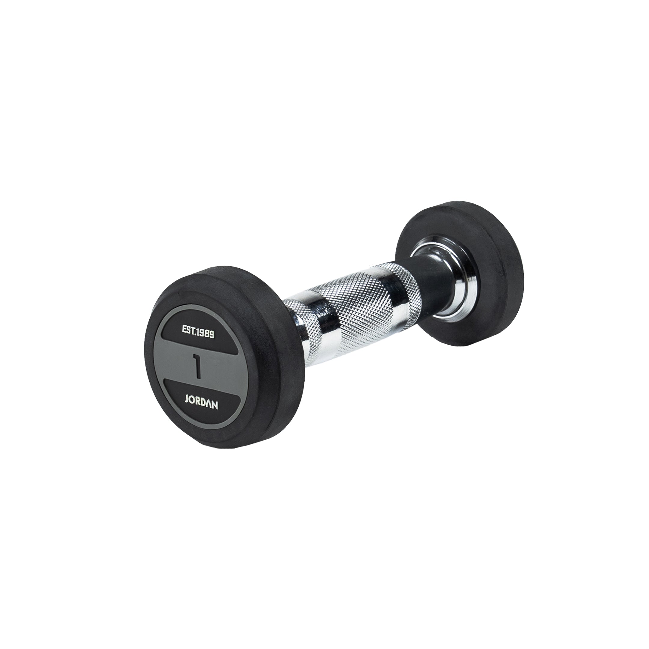 Jordan Fitness Rubber Dumbbell Pair (Grey) - uk.johnsonfitness.com