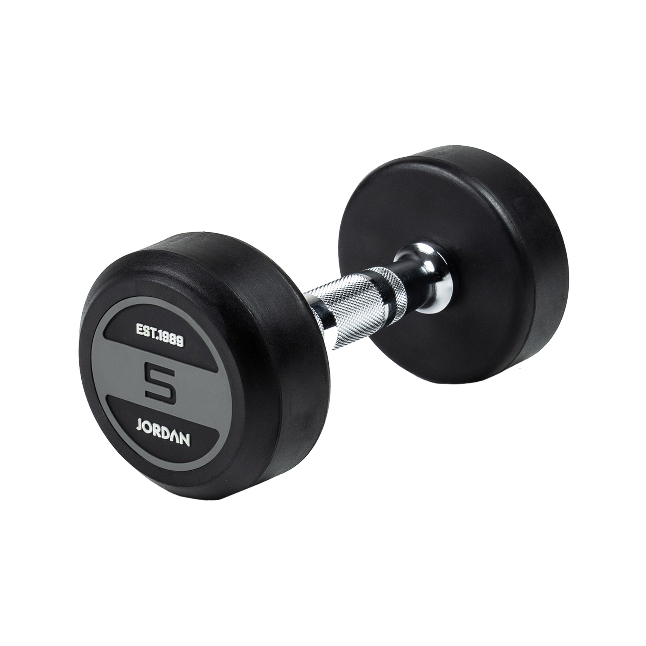 Jordan Fitness Rubber Dumbbell Pair (Grey) - uk.johnsonfitness.com