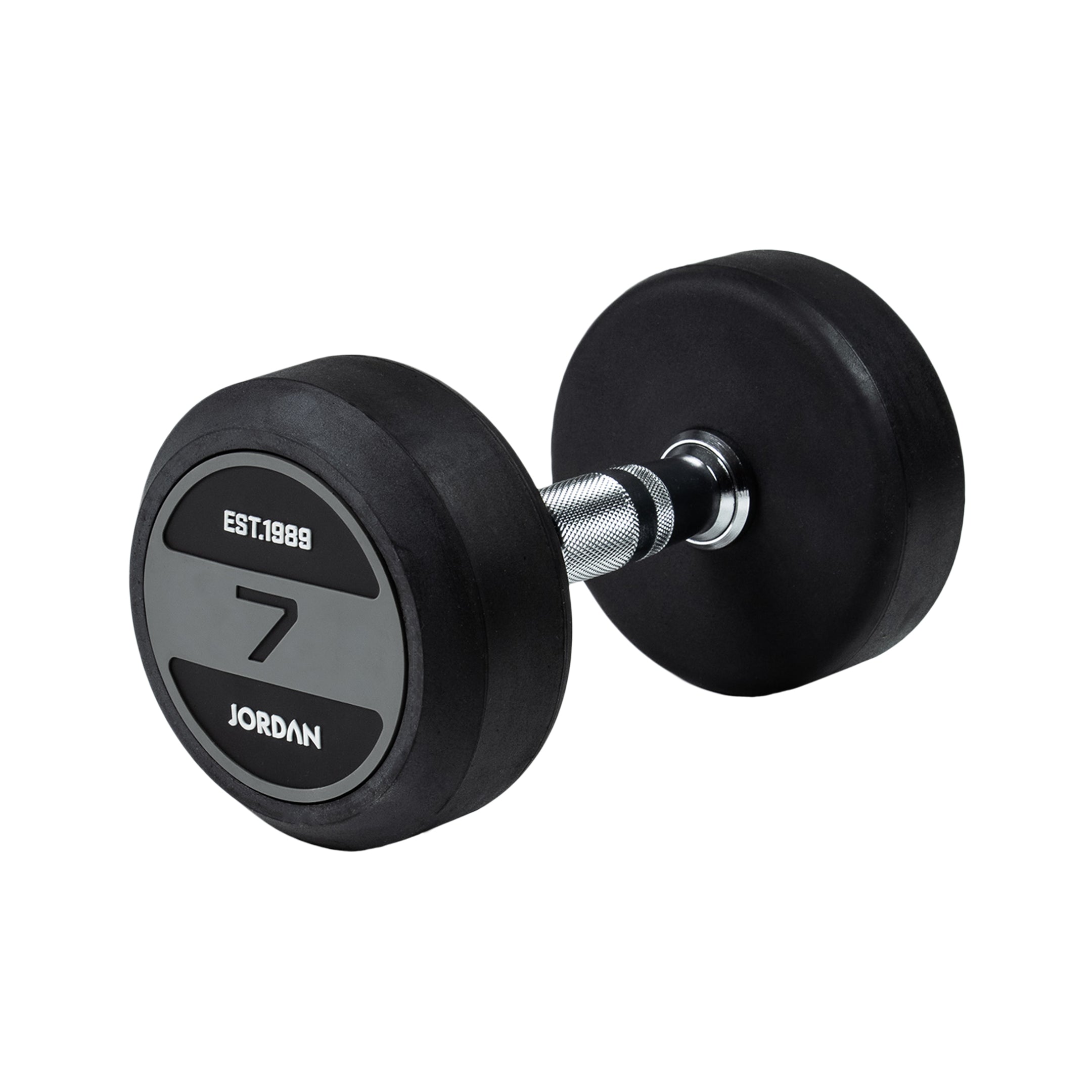 Jordan Fitness Rubber Dumbbell Pair (Grey) - uk.johnsonfitness.com