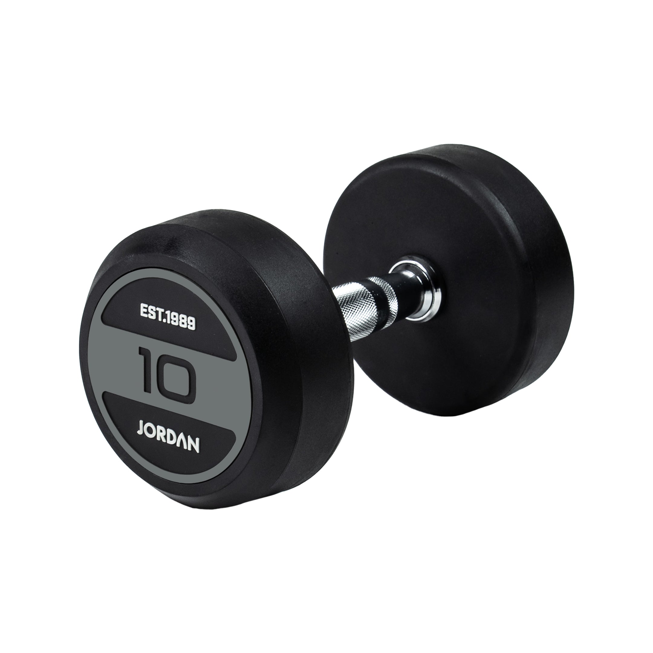 Jordan Fitness Rubber Dumbbell Pair (Grey) - uk.johnsonfitness.com