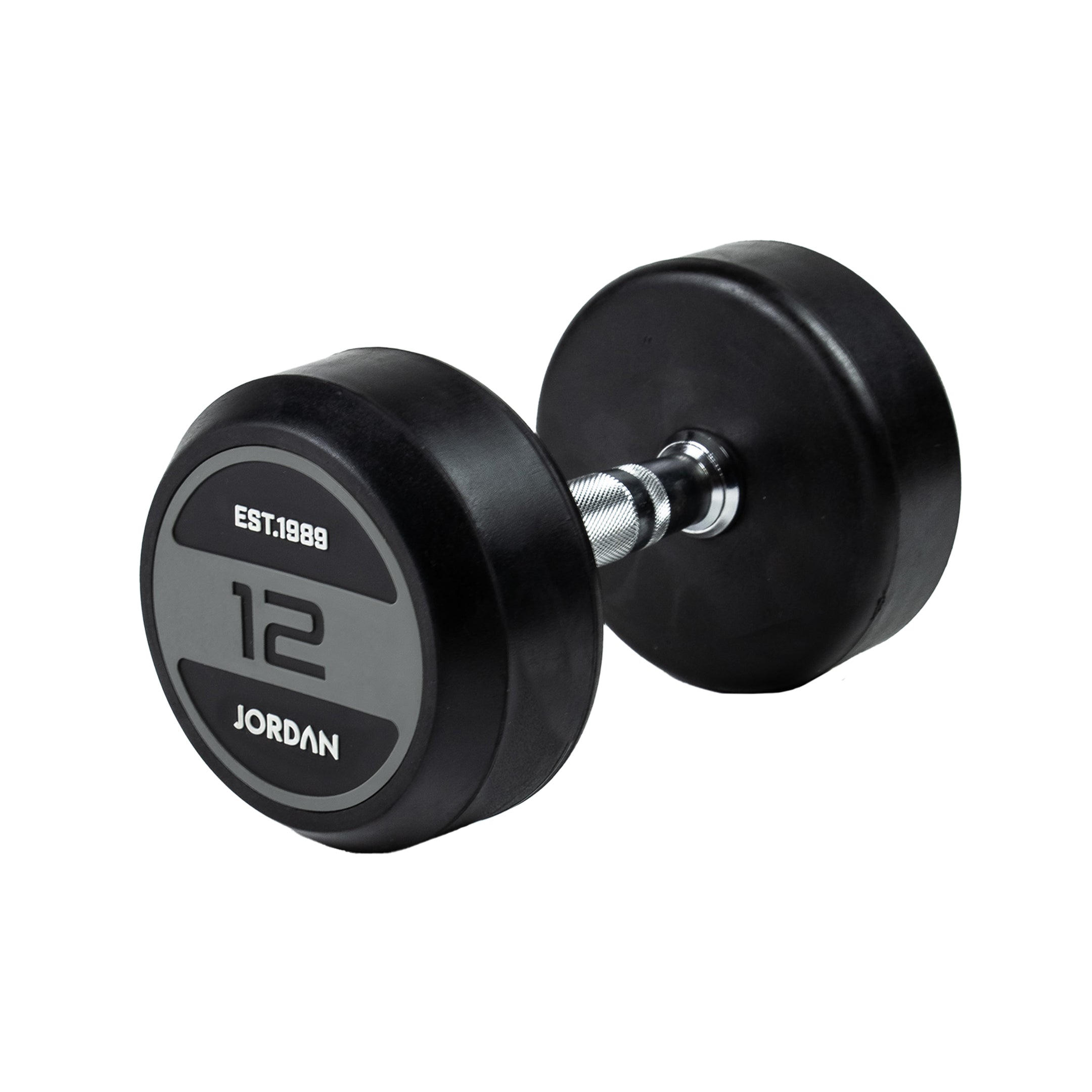 Jordan Fitness Rubber Dumbbell Pair (Grey) - uk.johnsonfitness.com