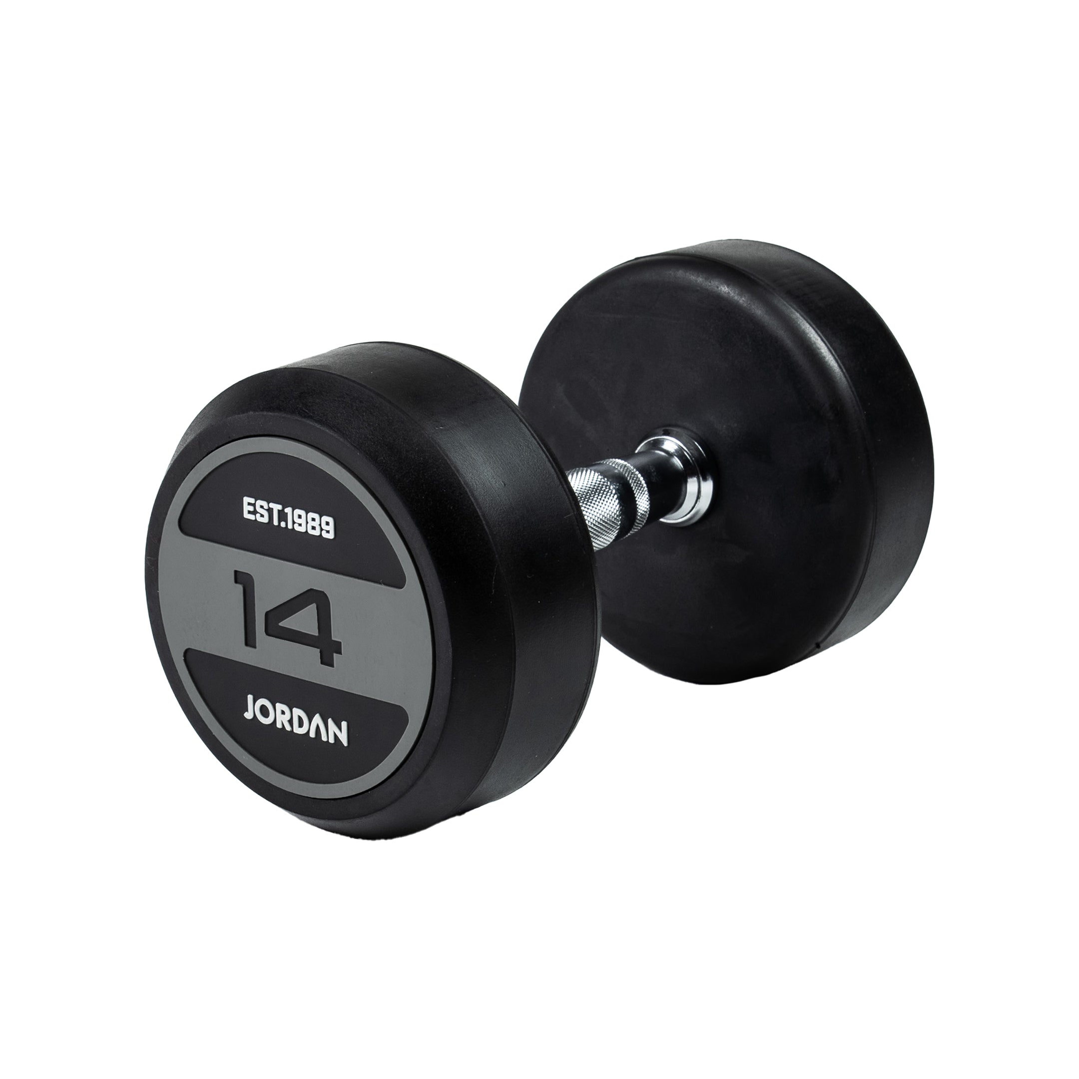 Jordan Fitness Rubber Dumbbell Pair (Grey) - uk.johnsonfitness.com