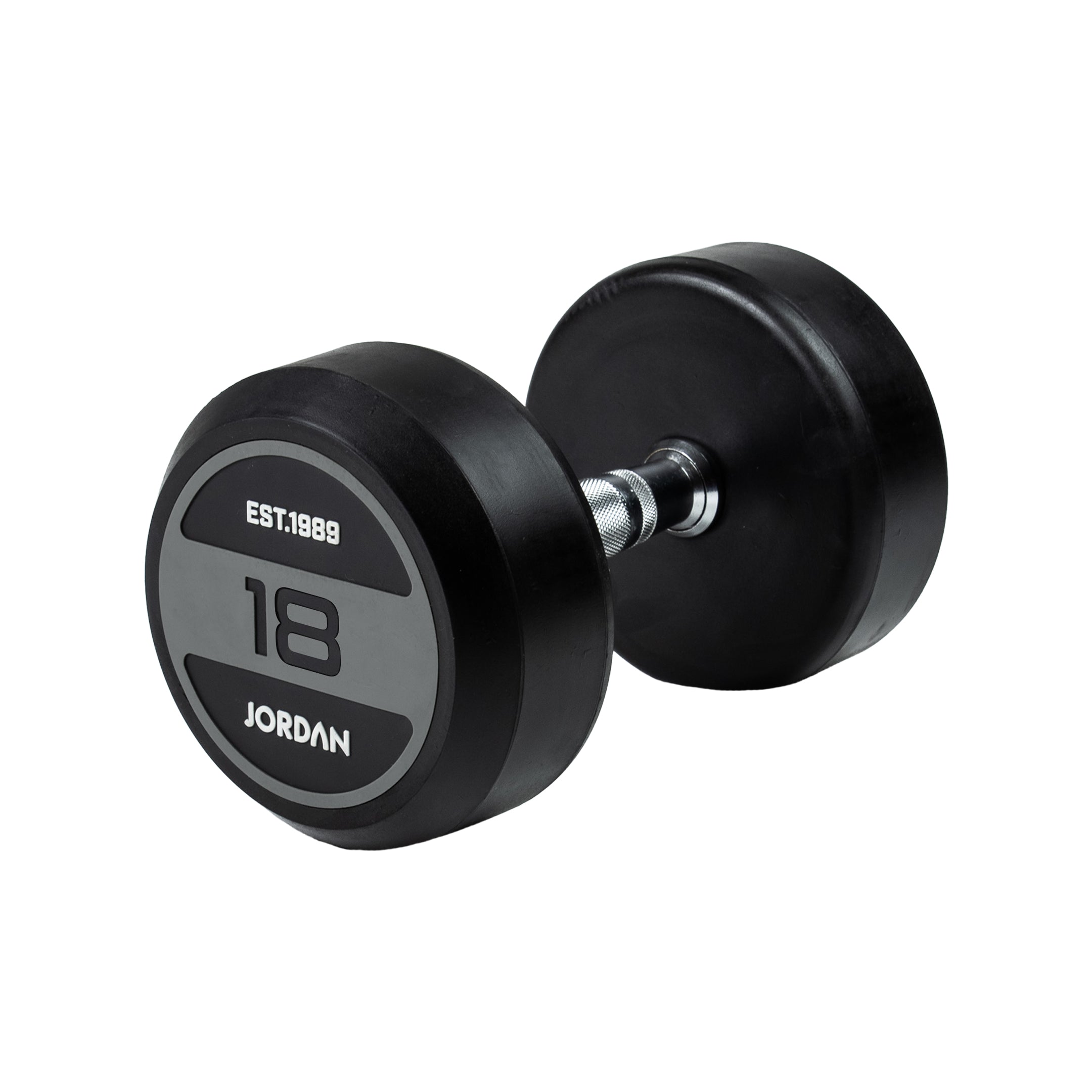 Jordan Fitness Rubber Dumbbell Pair (Grey) - uk.johnsonfitness.com