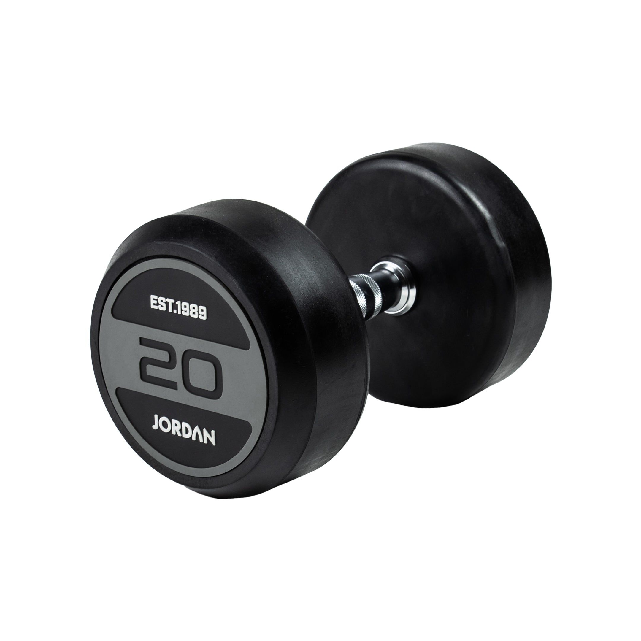 Jordan Fitness Rubber Dumbbell Pair (Grey) - uk.johnsonfitness.com