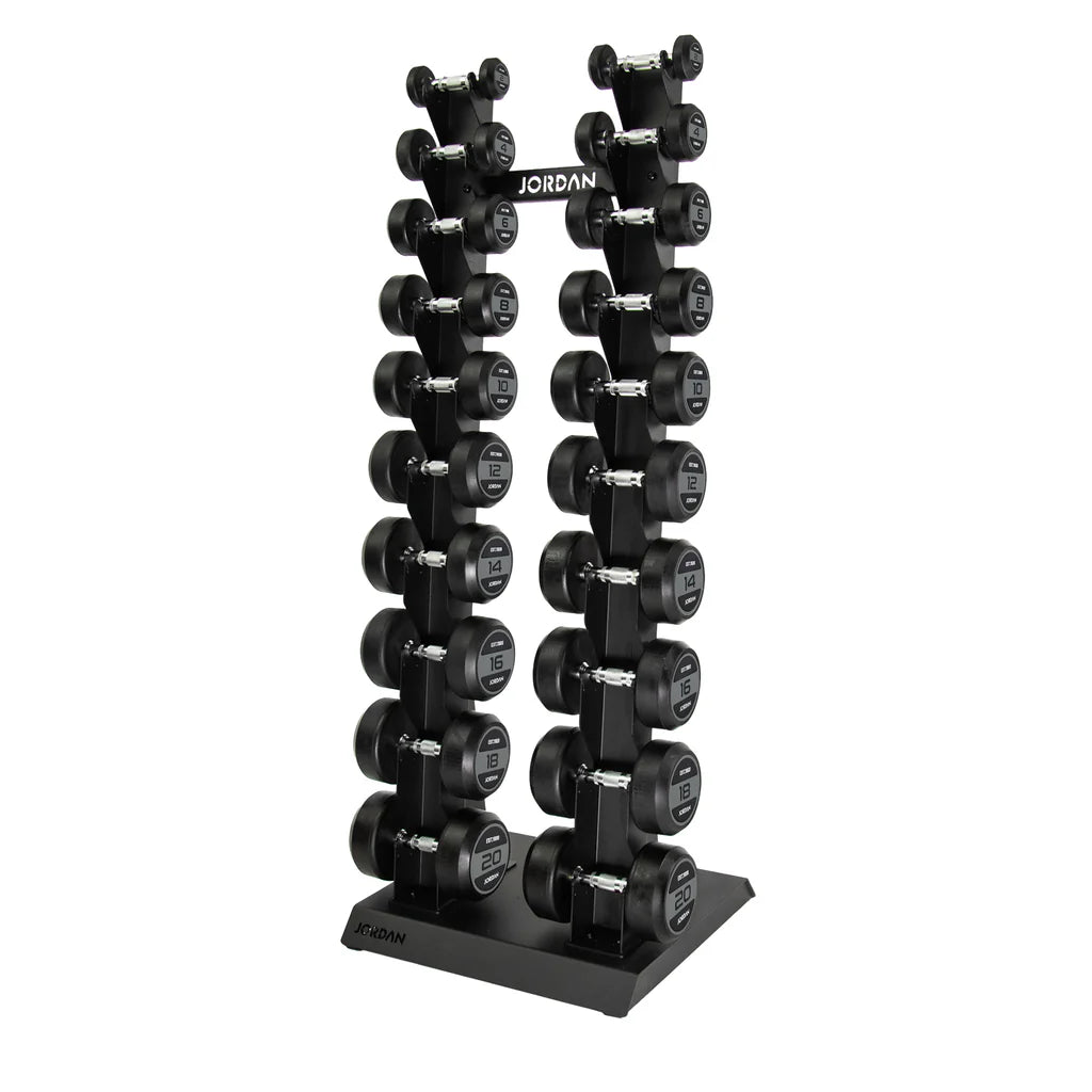 Jordan Fitness 10Pair Vertical DB Rack 1- 10kg/2kg - 20kg - uk.johnsonfitness.com
