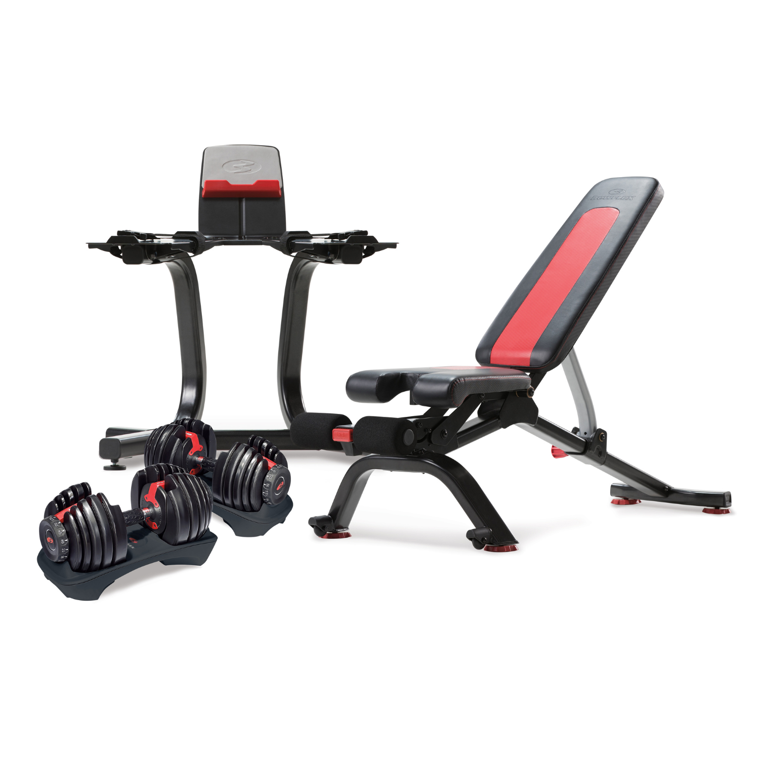 BowFlex Gym Bundle - 552i Adjustable Dumbbells (pair) x BowFlex Rack x 5.1s Bench