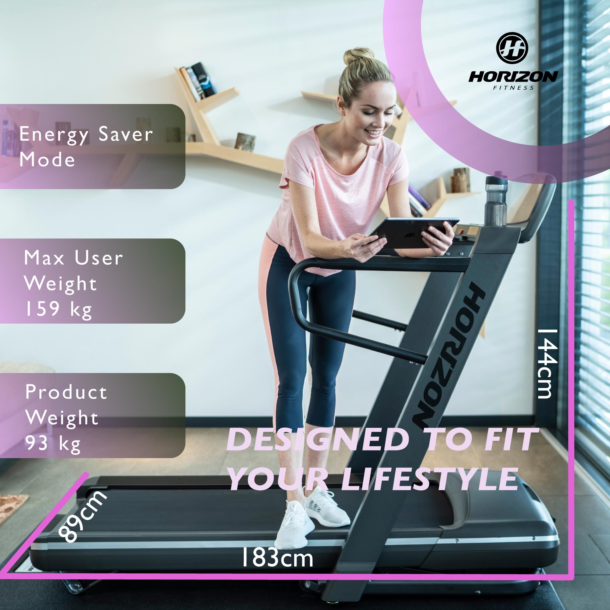 Horizon Omega Z-02 @Zone Treadmill - Johnson Fitness UK