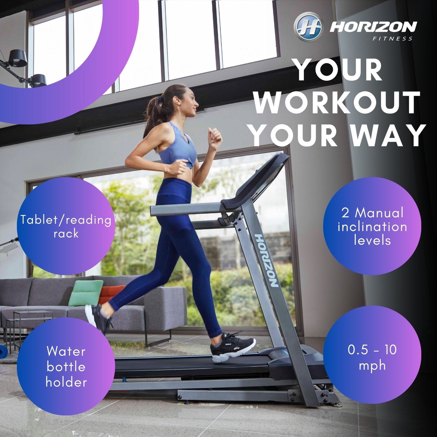 Horizon TR 3.0 @Zone Treadmill - uk.johnsonfitness.com