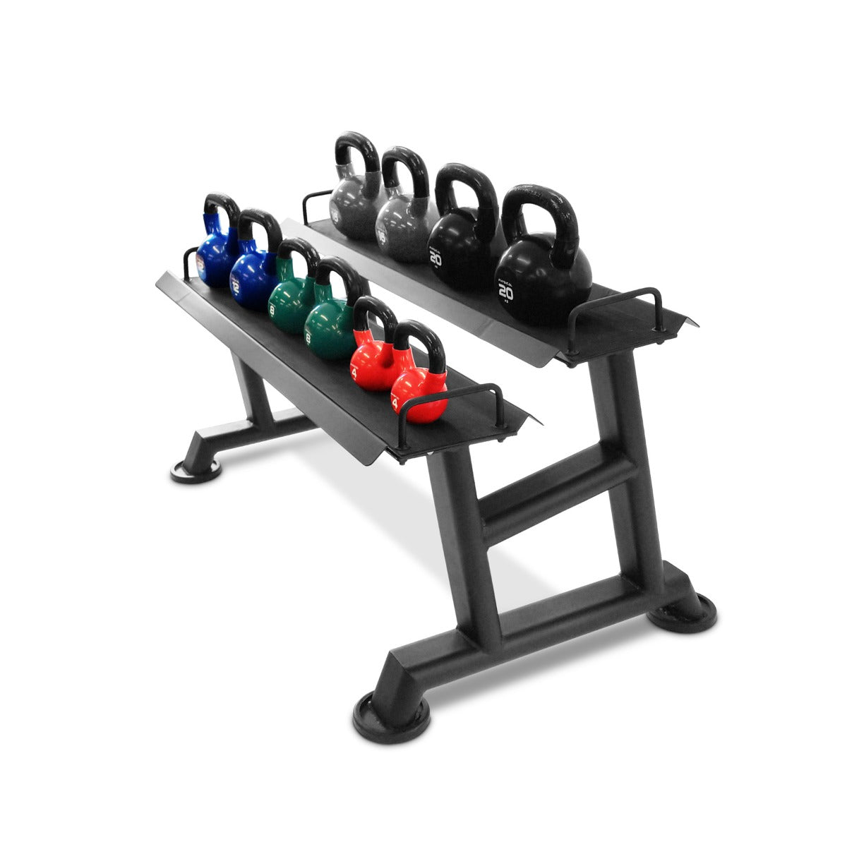 10 Vinyl Kettlebell Set with Rack - uk.johnsonfitness.com